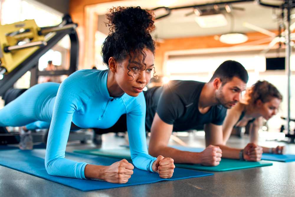 Residents working out at Forest Creek in Oklahoma City, Oklahoma
