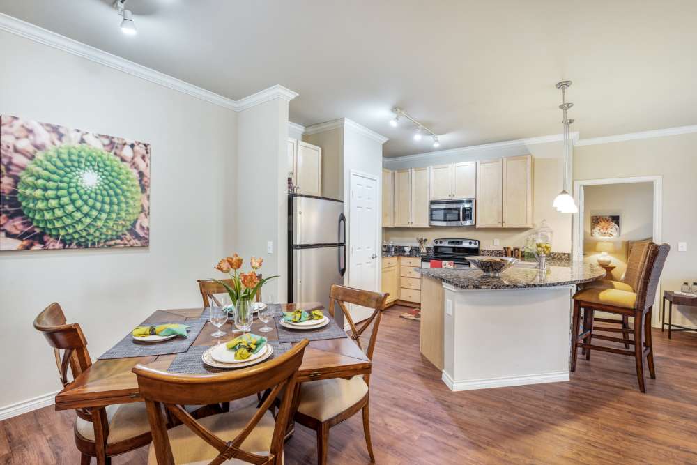 View of kitchen at Renaissance At North Park in Lubbock, Texas