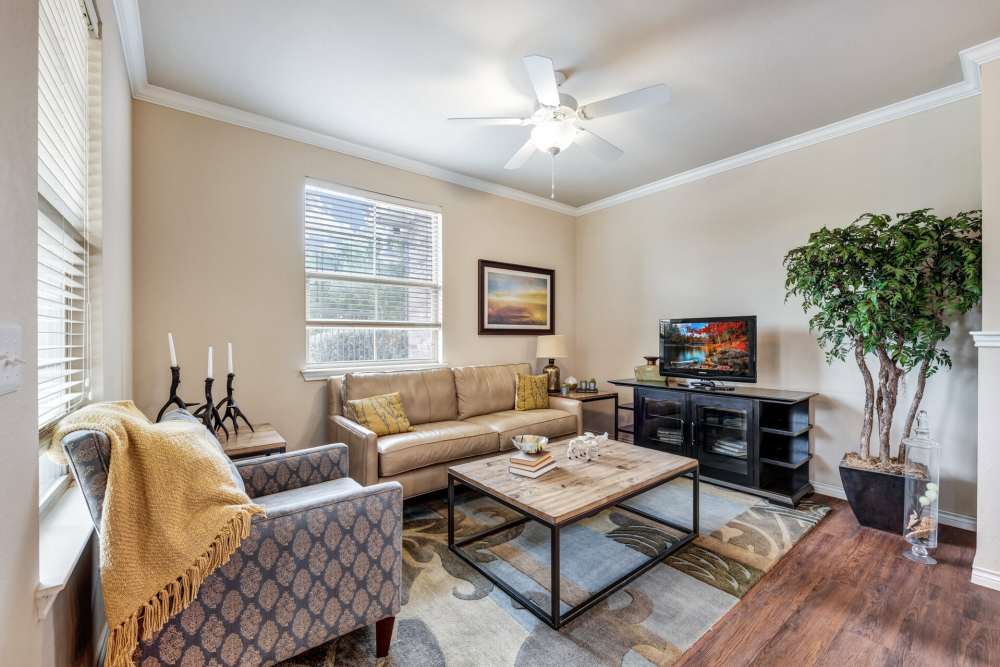 Living room at Renaissance At North Park in Lubbock, Texas