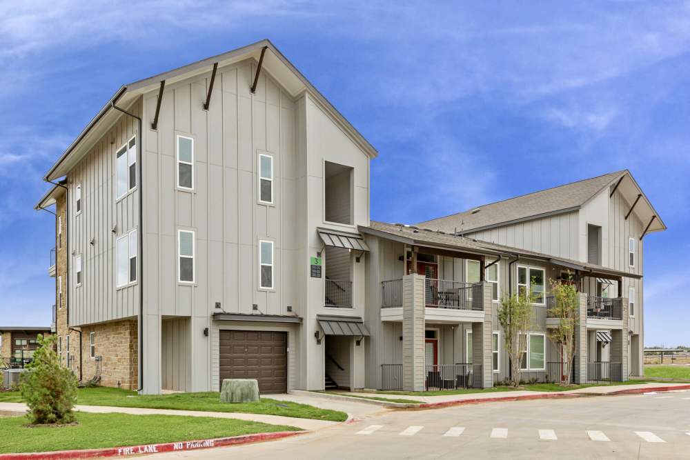 Building exterior at Slide North Apartments in Lubbock, Texas