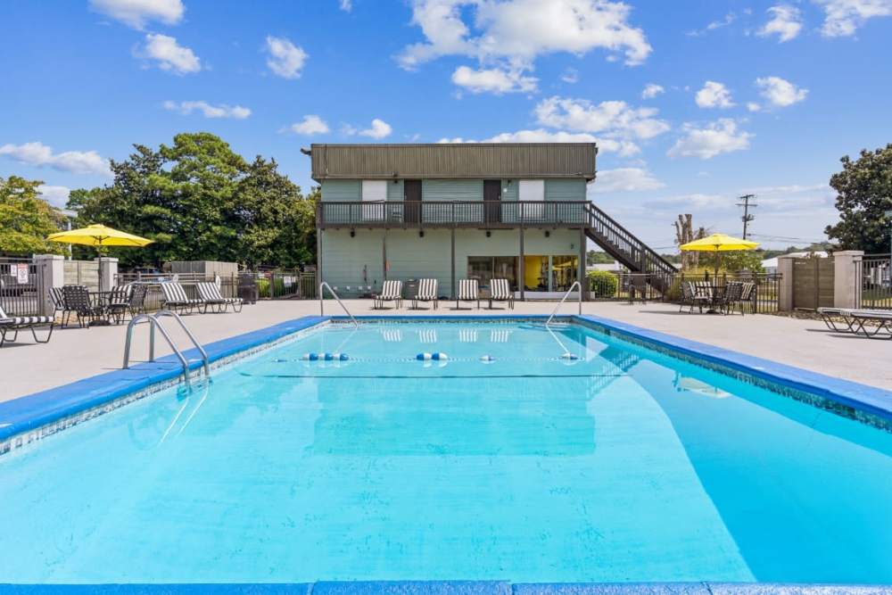 Sparkling swimming pool at The Grove At Hickory Valley in Chattanooga, Tennessee