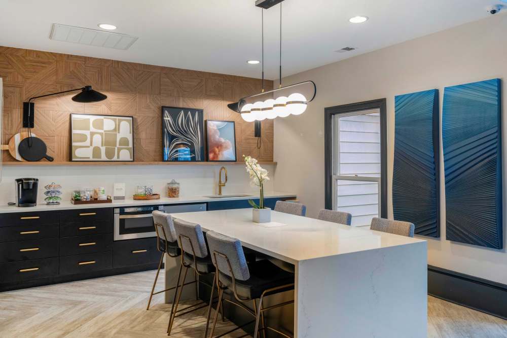 Clubhouse kitchen at Knoll at Fair Oaks in Fairfax, Virginia