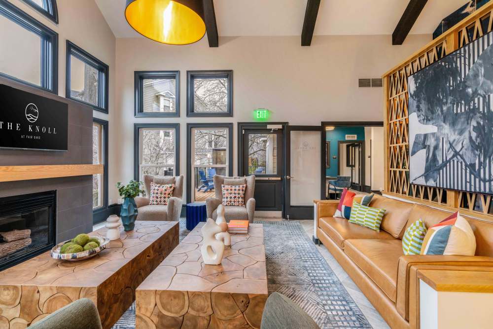 Plenty of seating at the clubhouse at Knoll at Fair Oaks in Fairfax, Virginia