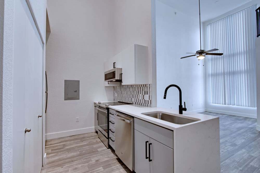Modern kitchen at  Ninety Degrees in Phoenix, Arizona