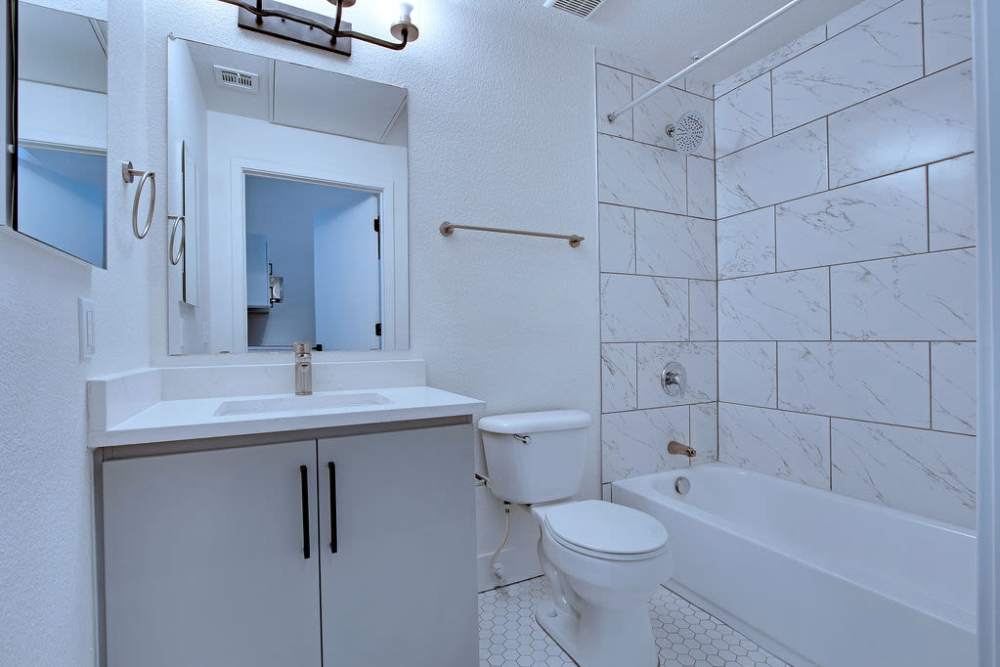 Modern bathroom at  Ninety Degrees in Phoenix, Arizona