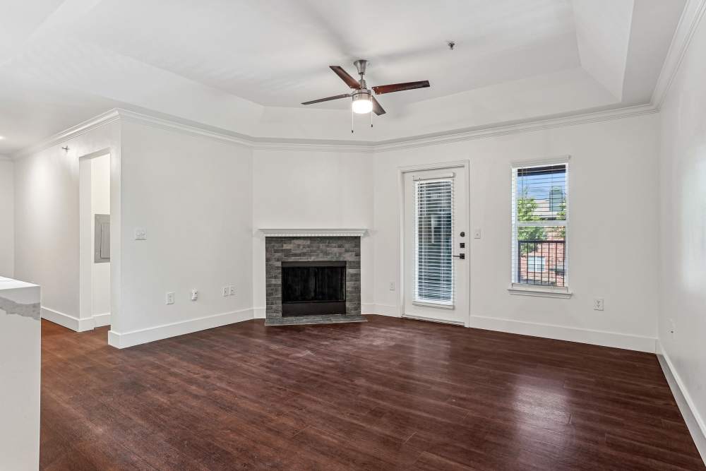 Well ventilated living room at Cypress in McKinney, Texas