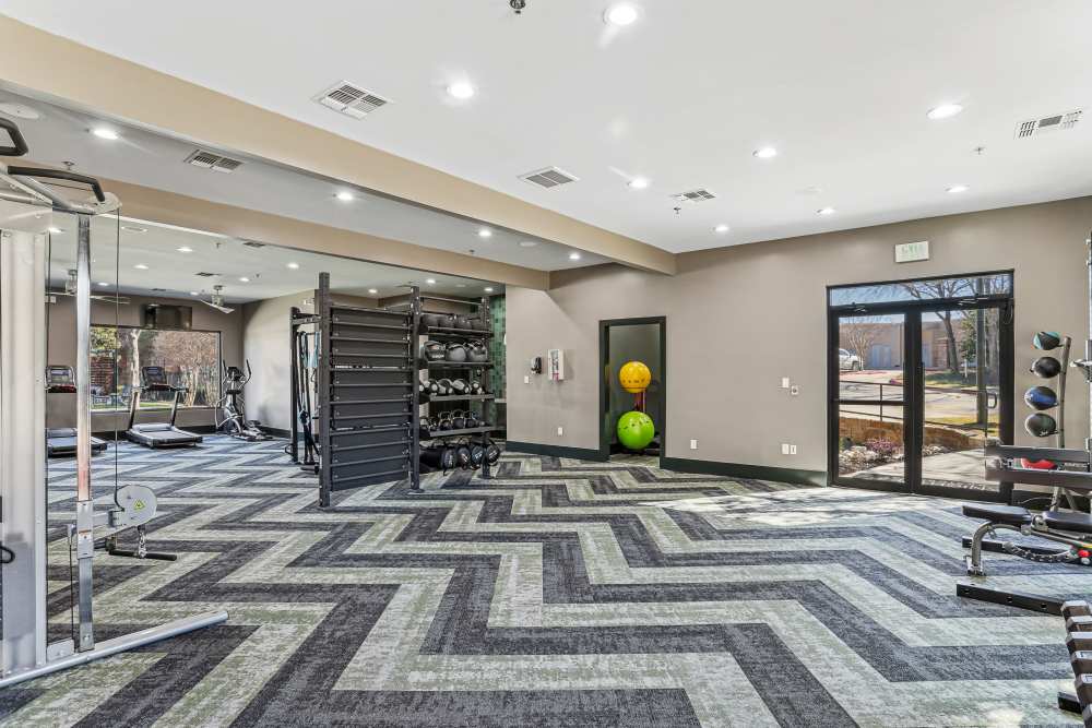 Fully equipped fitness center at Cypress in McKinney, Texas