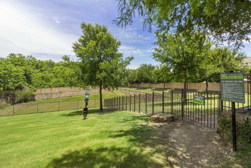 Dog park at Cypress in McKinney, Texas
