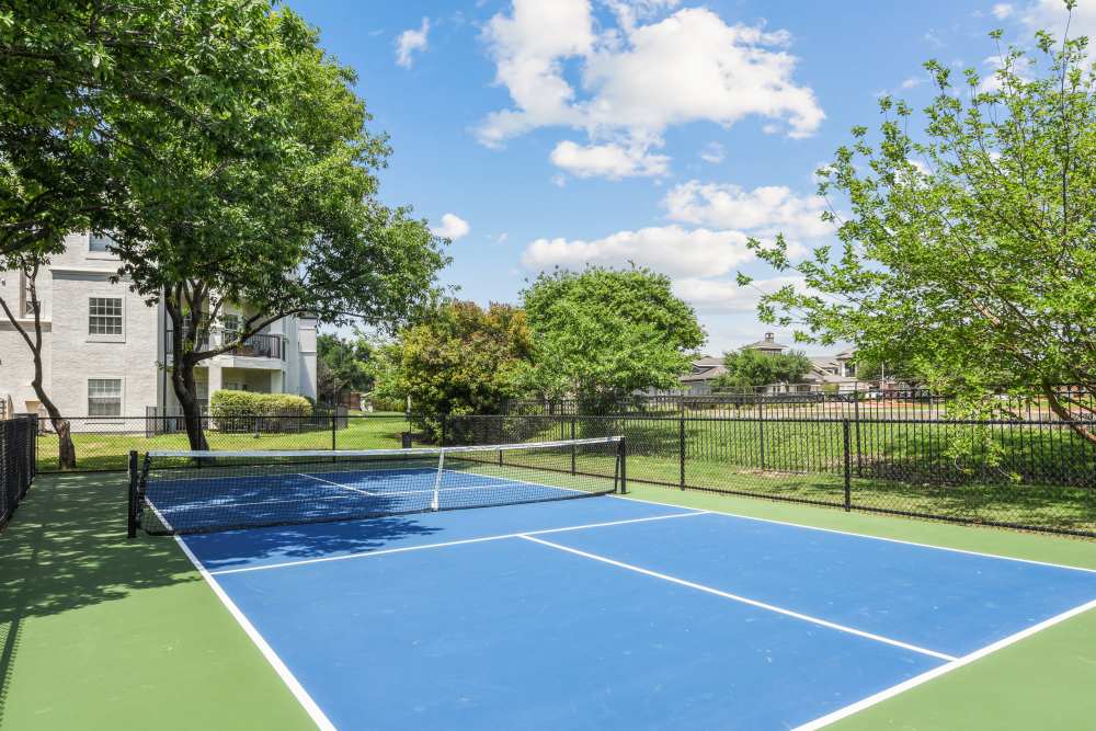 Tennis play area at Milan in Austin, Texas