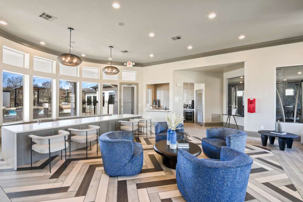 Community club with chairs at Milan in Austin, Texas