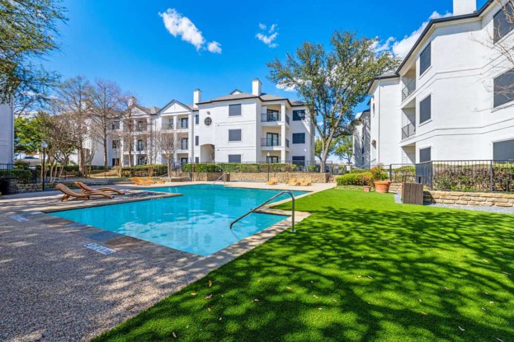 Charming view of swimming pool at Benton in Dallas, Texas, 