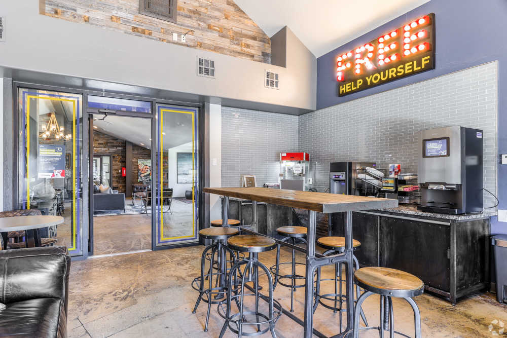 Coffee bar at Oxford Oaks Apartments in Edmond, Oklahoma