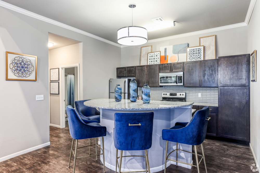Kitchen in a model home at 35 West in Moore, Oklahoma