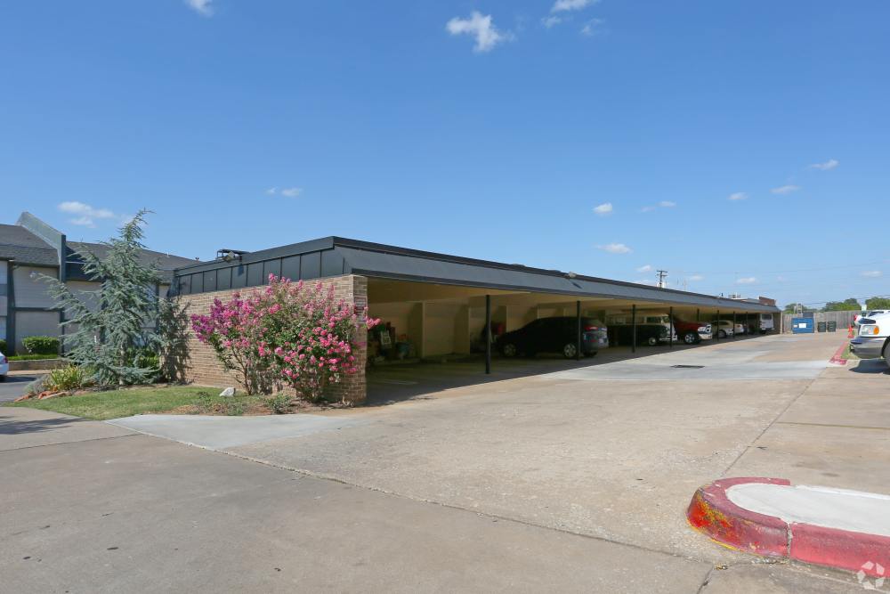 Covered parking at The Aberdeen in Oklahoma City, Oklahoma