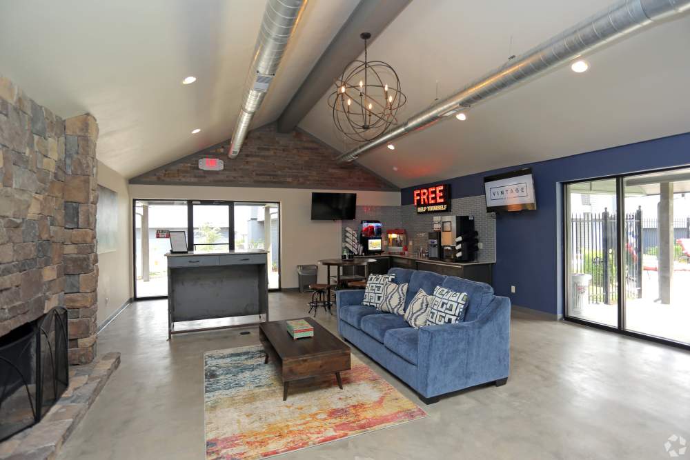 Clubhouse with café at Vintage At 50th in Oklahoma City, Oklahoma