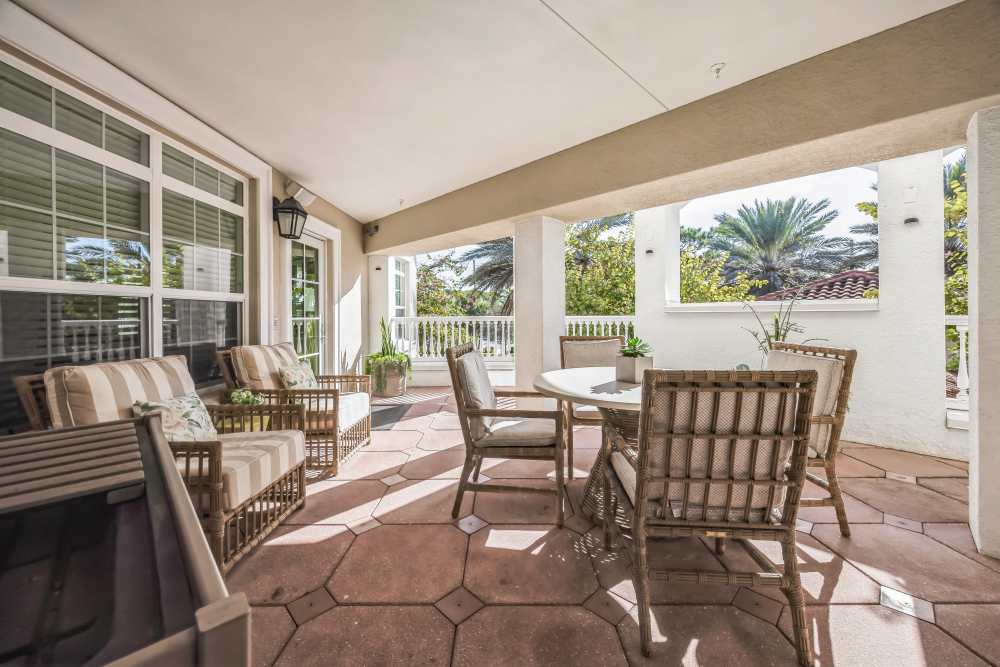 Resident reading book at The Barclay at Boynton Beach in Boynton Beach, Florida