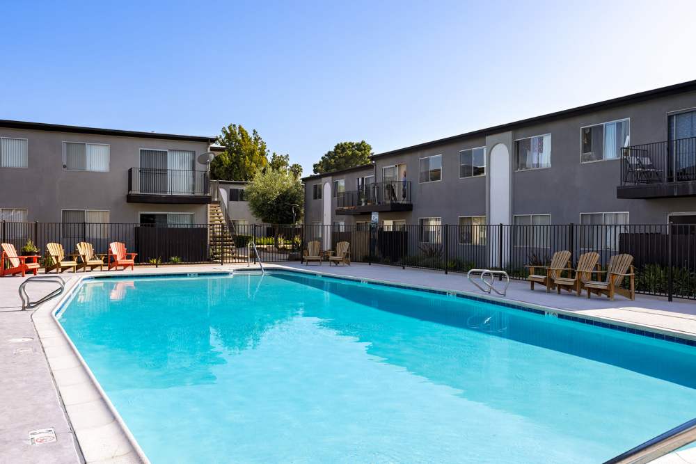 Swimming pool at Terre at 989 Peach in El Cajon, California