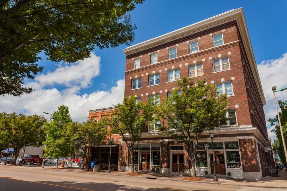 Quality brick exterior at The Grand Apartments in Chattanooga, Tennessee
