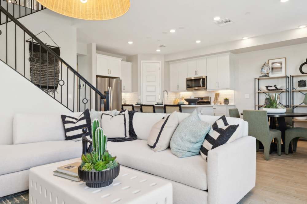 Living room in a model home at BB Living Desert Ridge in Phoenix, Arizona