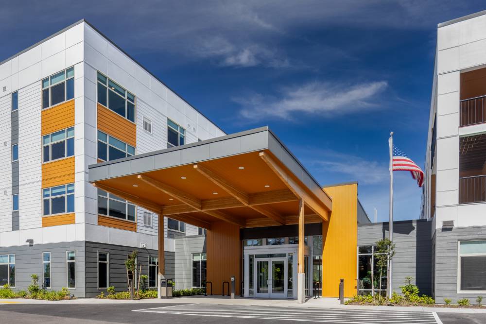 Main entrance at Clearwater Beaverton in Beaverton, Oregon