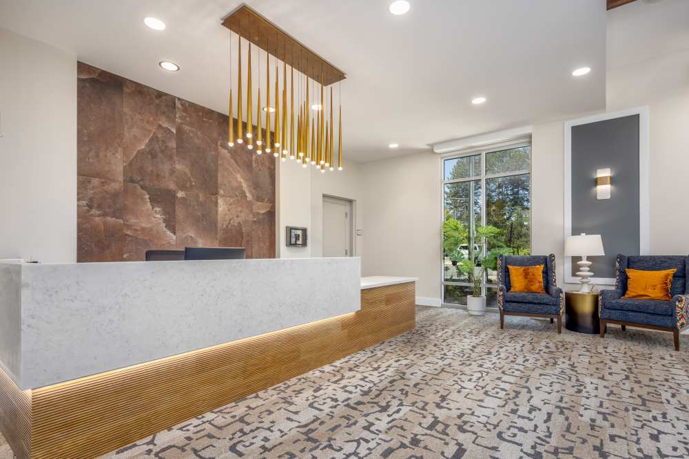 Reception area at Clearwater Beaverton in Beaverton, Oregon