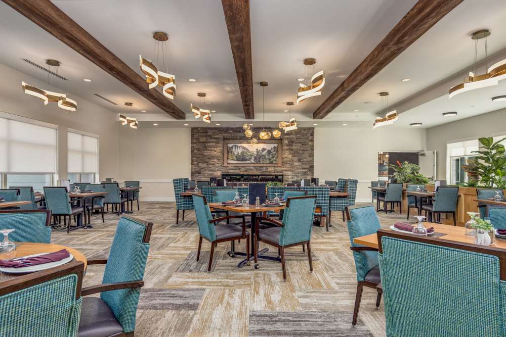 Dining hall at Clearwater Beaverton in Beaverton, Oregon