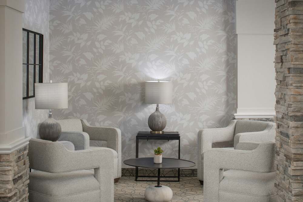 Lounge with chairs and round table at Ridge at the Stratford in Phoenix, Arizona