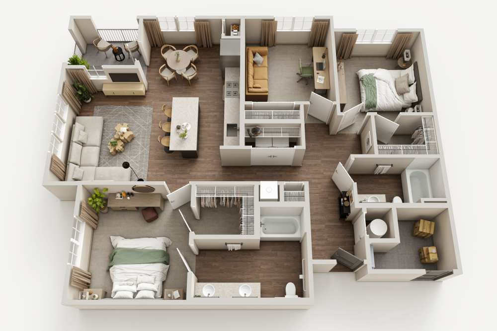 Another floor plan at Vanguard Apartments in Durham, North Carolina,