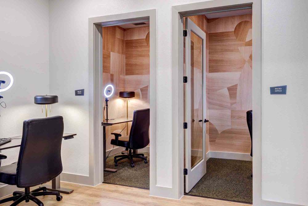  Two micro-offices at The Abbey at Veramendi in New Braunfels, Texas