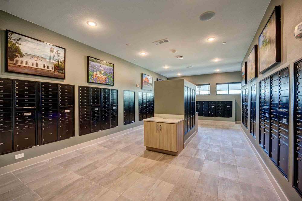 Package Locker at The Abbey at Veramendi in New Braunfels, Texas