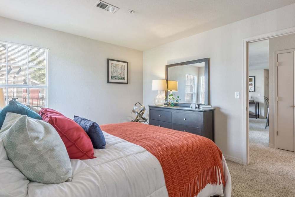 Bedroom at Villas at Bailey Ranch Apartment Homes in Owasso, Oklahoma