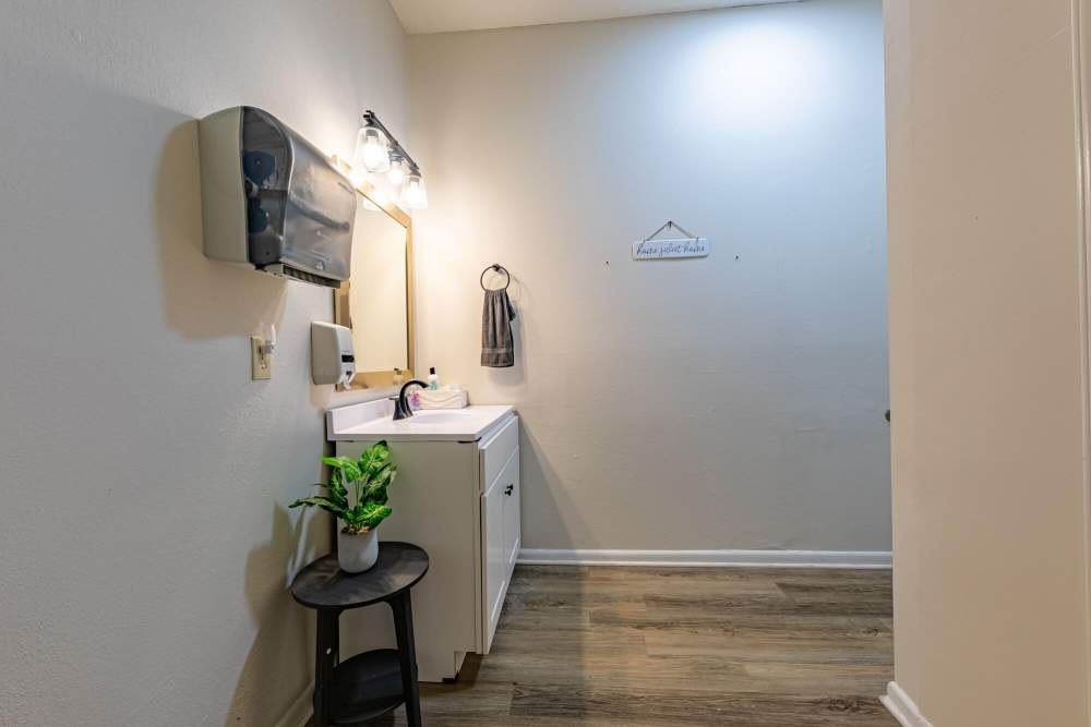 Bright wash area at Huffman Mill Townhomes in Burlington, North Carolina,