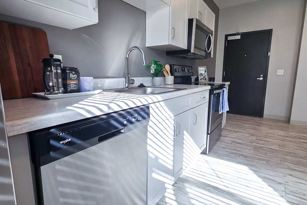 Stainless steel appliances at Leo and Alpine in Grand Rapids, Michigan