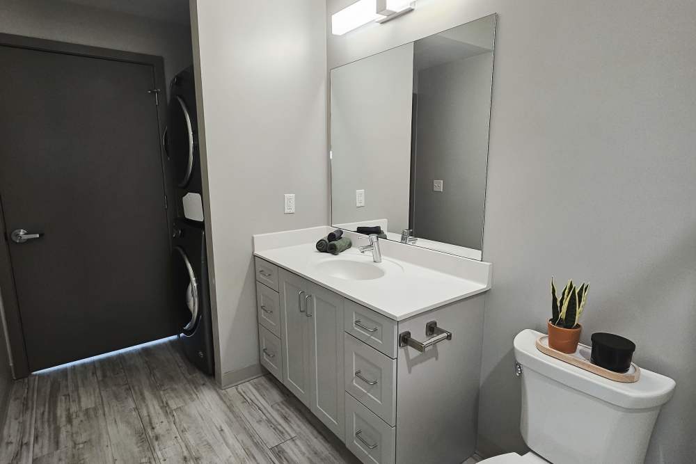 spacious bathroom at Leo and Alpine in Grand Rapids, Michigan