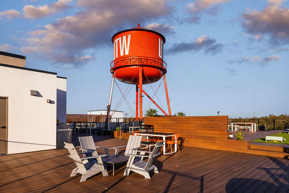 Rooftop terrace at Workhouse at Union Terminal in Jacksonville, Florida