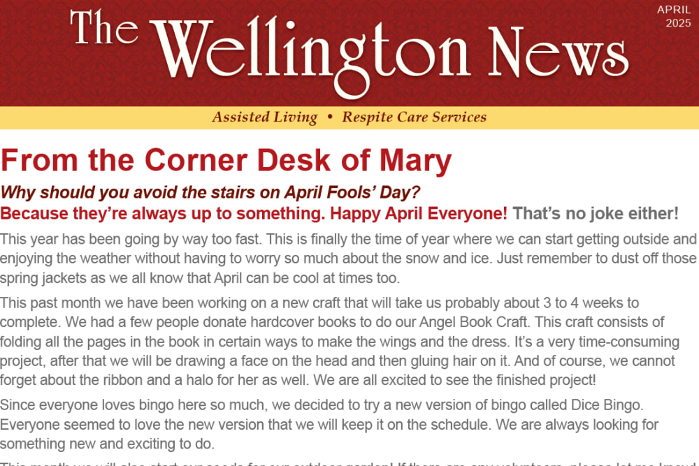 April 2025 Newsletter