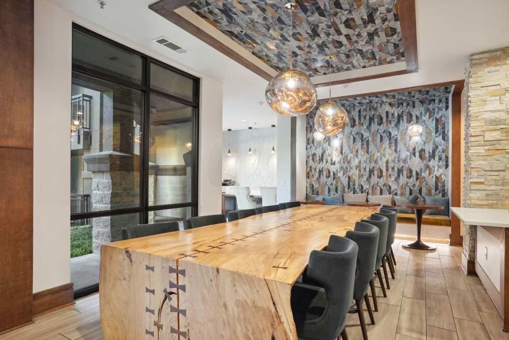 Clubhouse dinning space  at Trinity Bluff & Trinity District in Fort Worth, Texas