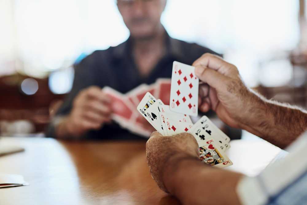 Winning poker hand at Keystone Place at Beachwalk in Fort Myers, Florida