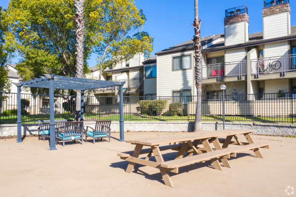 Picnic area at Twin Creeks in Antioch, California