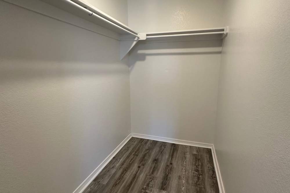 Walk-in closets at Garrett's Landing in Lawton, Oklahoma