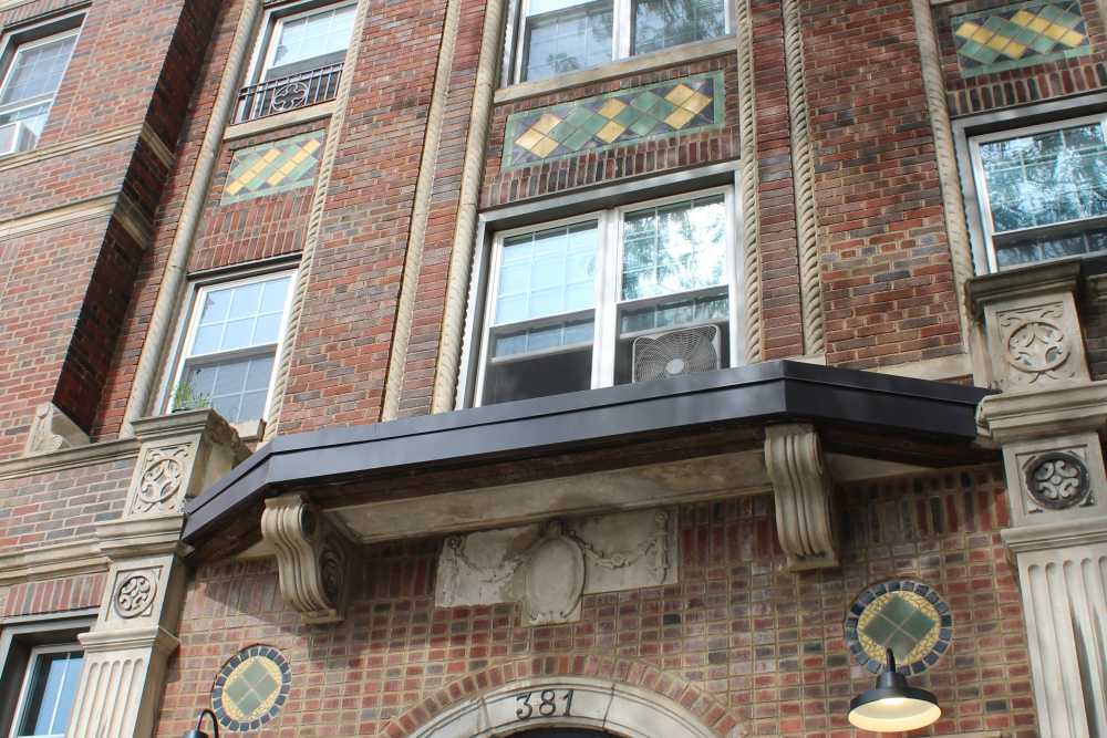 Huge front entrance at Detroit Living in Detroit,Michigan