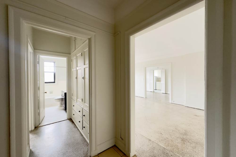 Hallway with closet room at Detroit Living in Detroit,Michigan