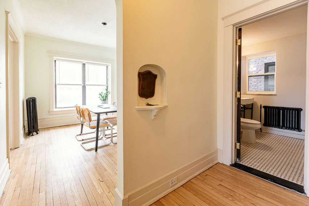 Fully-equipped kitchen at Detroit Living in Detroit, Michigan