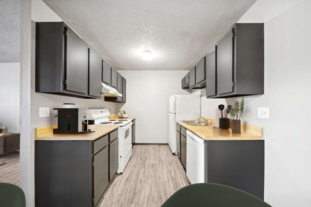 Kitchen area at Sherwood Pointe Apartments in Shawnee, Oklahoma