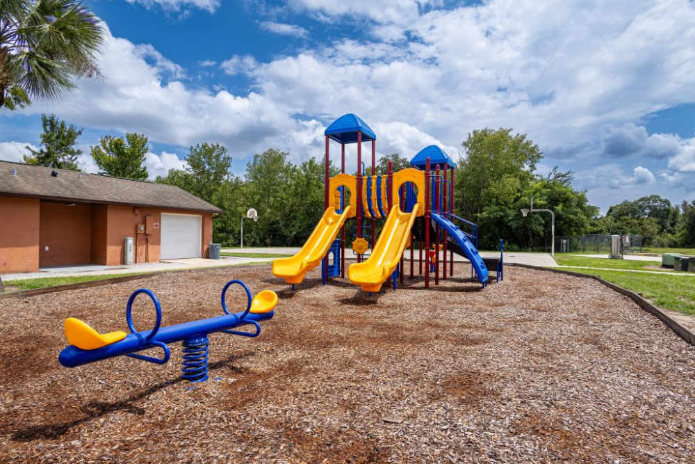 Playground with seesaw at Fox Hollow in Orlando, Florida