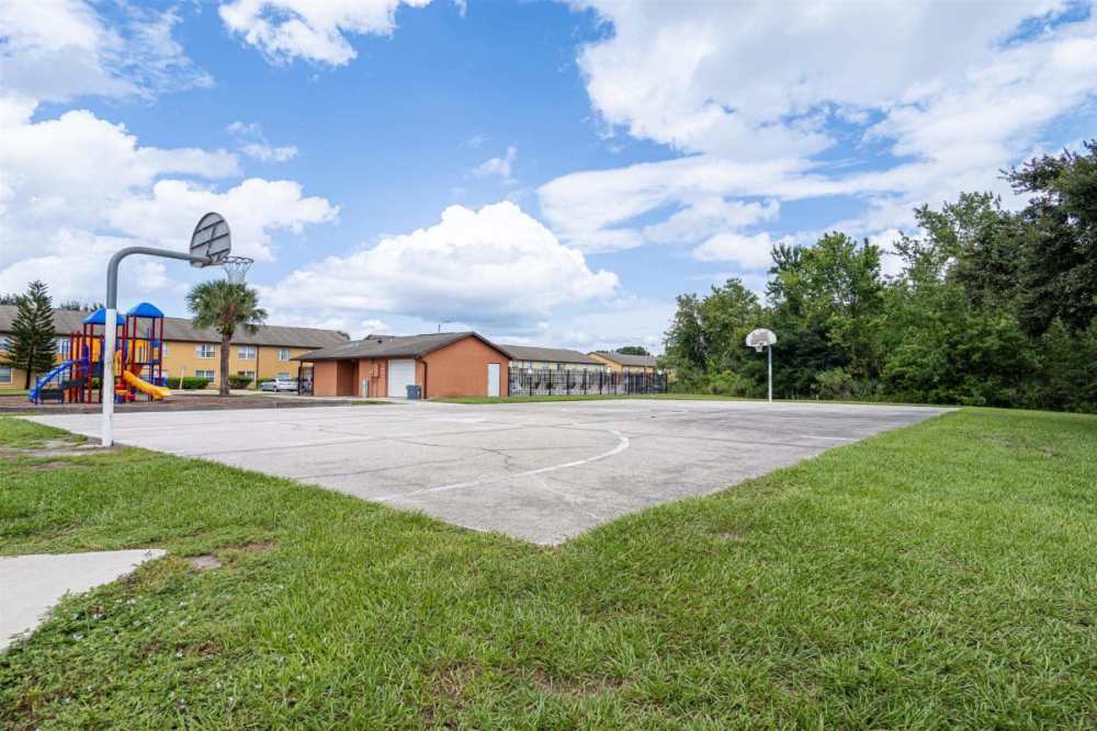 Community basketball court at Fox Hollow in Orlando, Florida