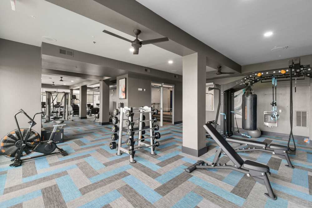 Fitness center at The Lofts At West 7th in Fort Worth, Texas