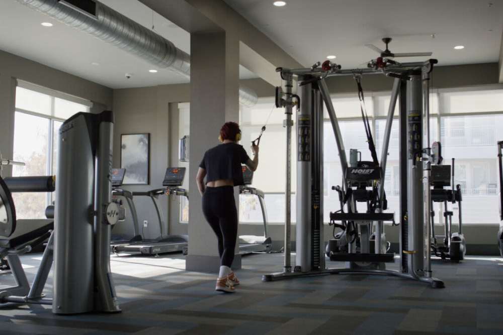 State-of-the-art fitness center at The Lofts At West 7th in Fort Worth,Texas
