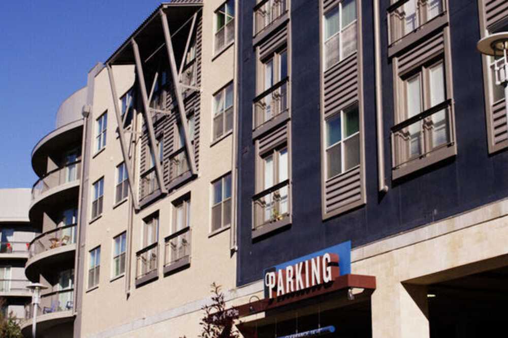 Community parking center at The Lofts At West 7th in Fort Worth,Texas