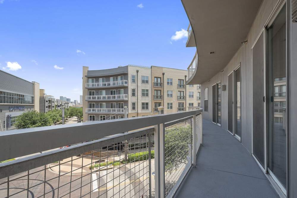 Private patio at The Lofts At West 7th in Fort Worth,Texas